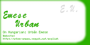emese urban business card