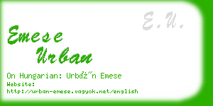 emese urban business card